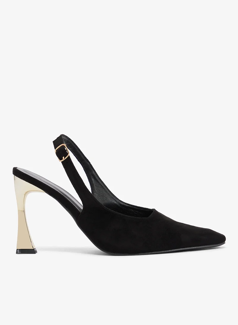 Sling Back Pumps With Statement Heel